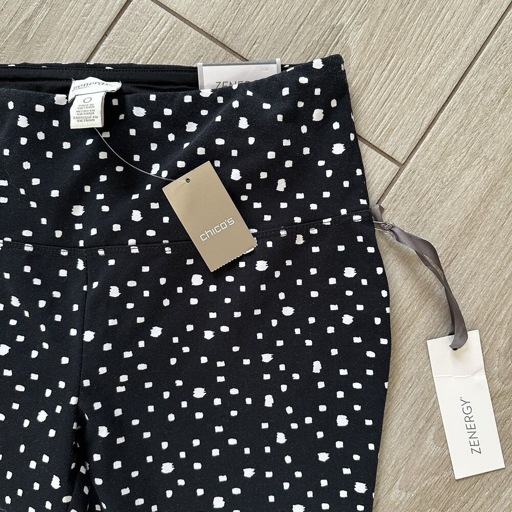 Zenergy by Chico’s So Slimming Knit Crop Leggings Chico’s Size O (4-6 S) Black - Picture 2 of 6